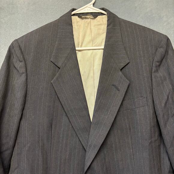 Man in Wool Blazer Union Made in USA Pinstripe Preppy Academia Professor Office - Picture 9 of 11